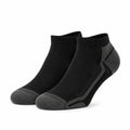 Chaussettes courtes 35-38 en textile noir et gris pour sport style côtelé