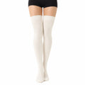 Chaussettes hautes 35-38 en maille côtelée écrue style classique