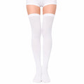 Chaussettes hautes 39-42 blanches en maille extensible style uni