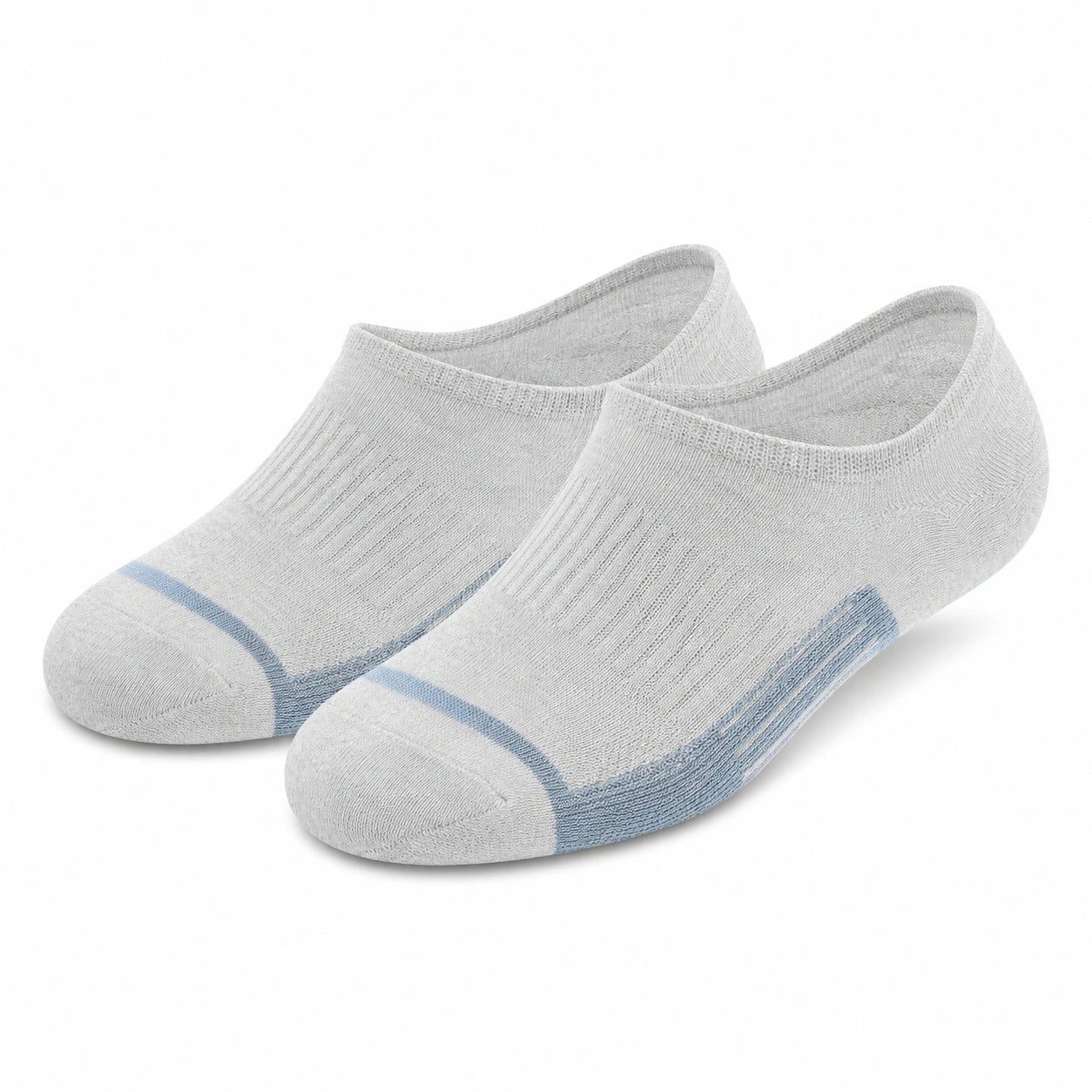 Chaussettes invisibles 39-42 en textile gris clair et bleu pour usage quotidien