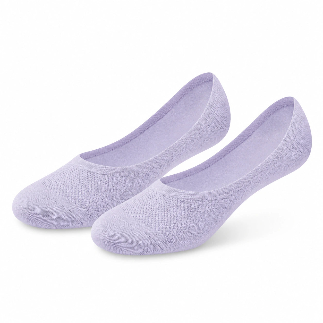 Chaussettes invisibles 43-46 en maille lilas respirantes style ballerine