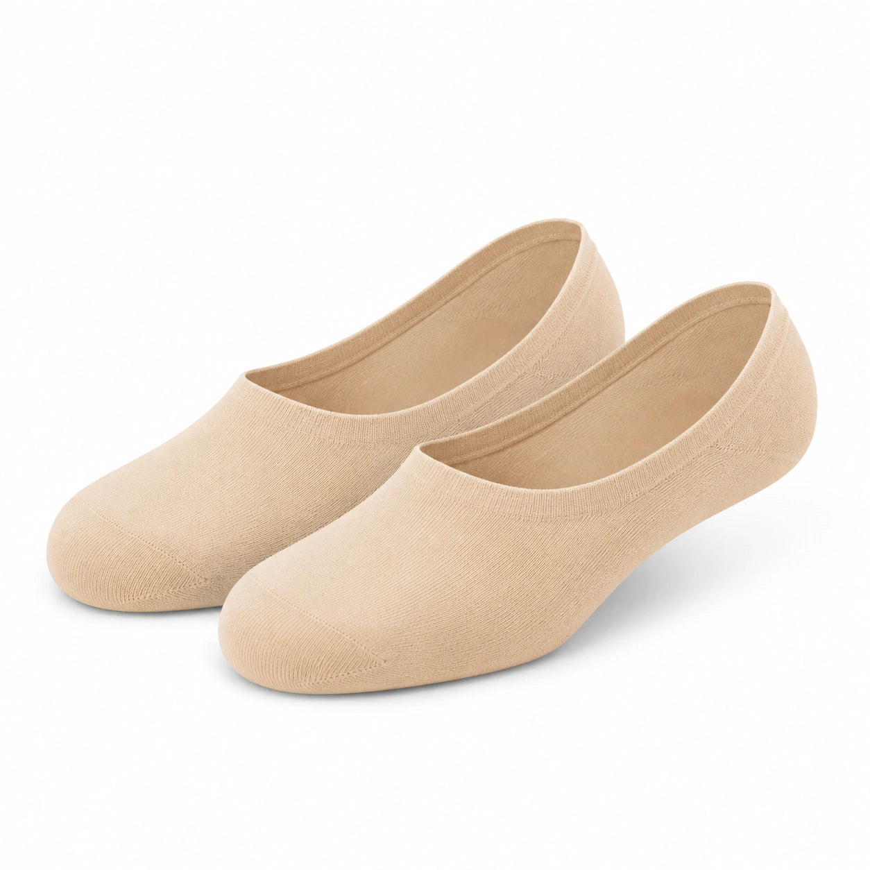 Chaussettes invisibles 43-46 beige en maille textile pour chaussures basses