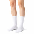 Chaussettes mi-mollet 35-38 blanches côtelées en textile pour usage quotidien